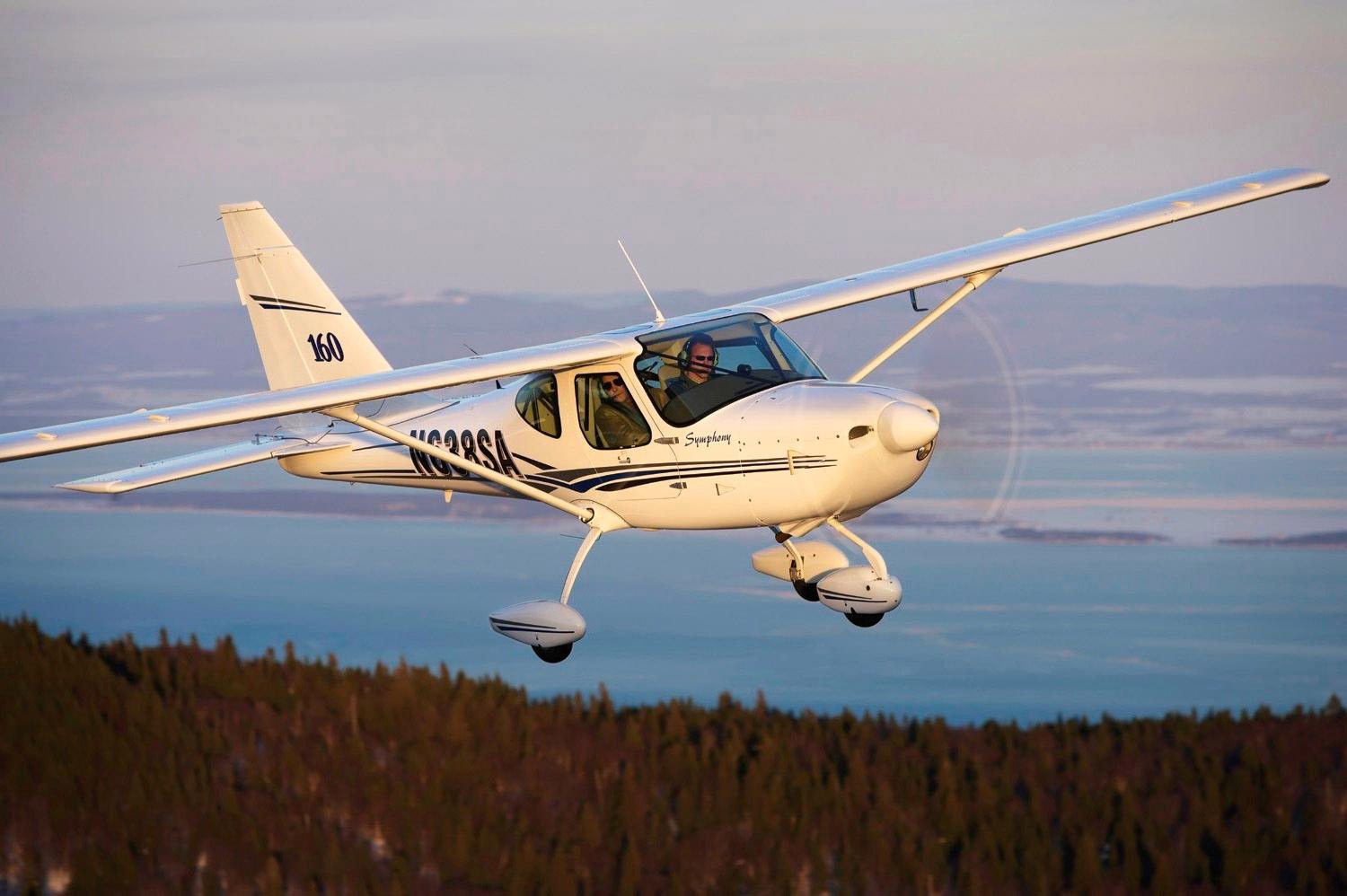 Symphony SA 160 aircraft in flight. Aircraft The Consumer published reviews of many general-aviation airplanes, like this one.