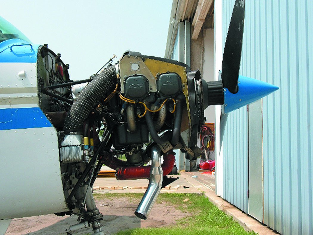 aircraft open with Power Flow exhaust pipe