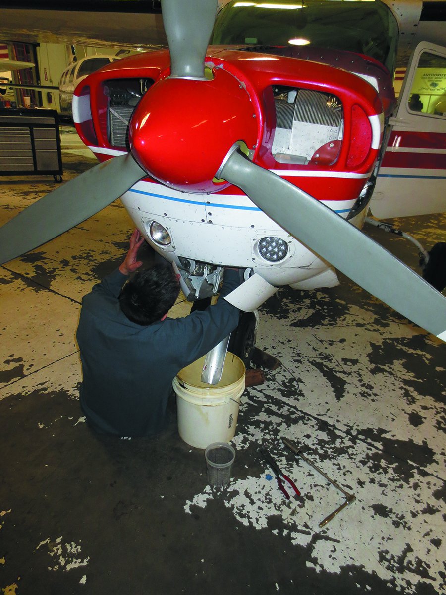 aircraft oil change