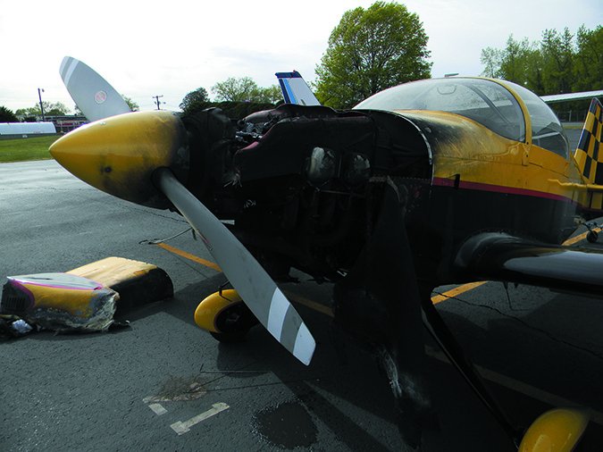 burnt RV aircraft