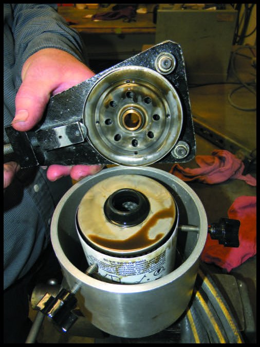 Open oil filter
