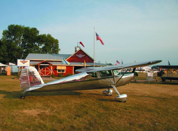  Cessna 140 Oshkosh at EAA barn