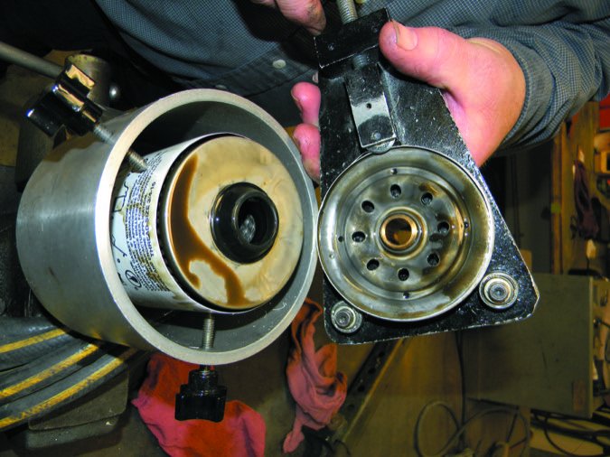 Open oil filter