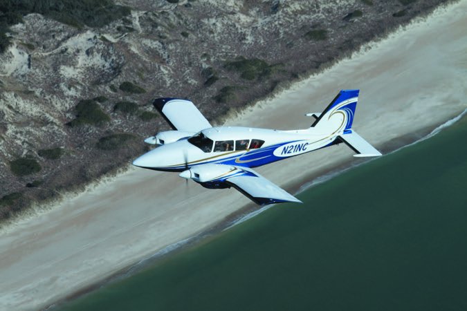 Aztec in flight