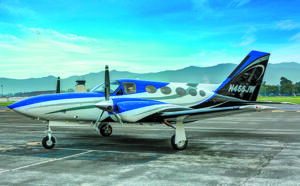Cessna 421C fresh paint