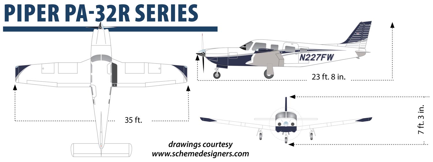 PA-32R-301T Saratoga SP dimensions
