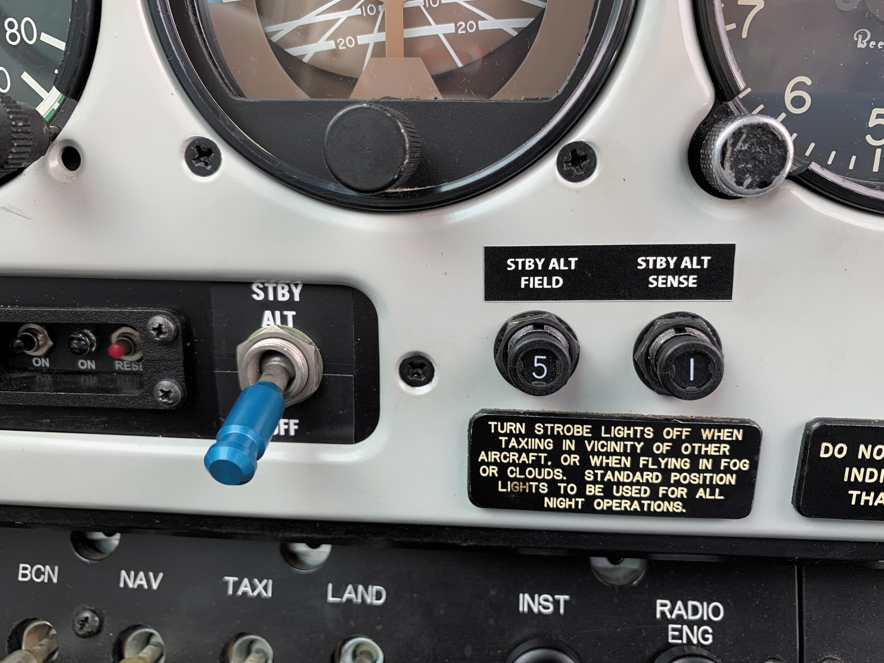 Bonanza alternator switch