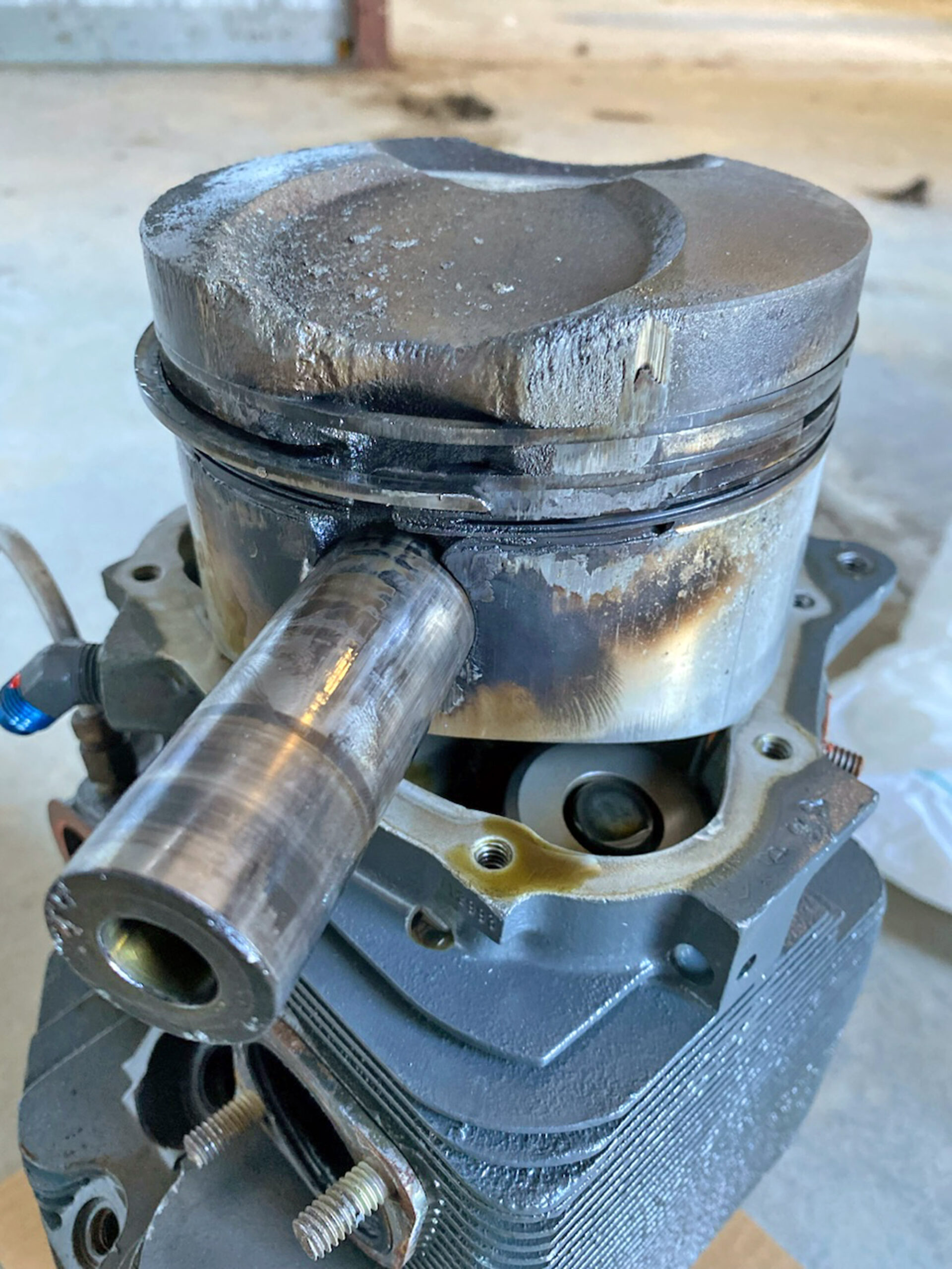 Damaged piston
